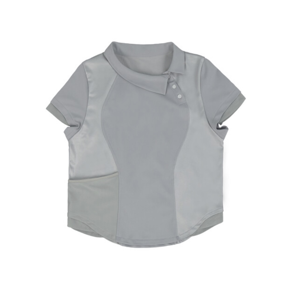 韓国 OJOS (オフォス) Side neck collar T-shirt ojos side neck collar T black #오호스,#Ojos,#오호스헌터,#오