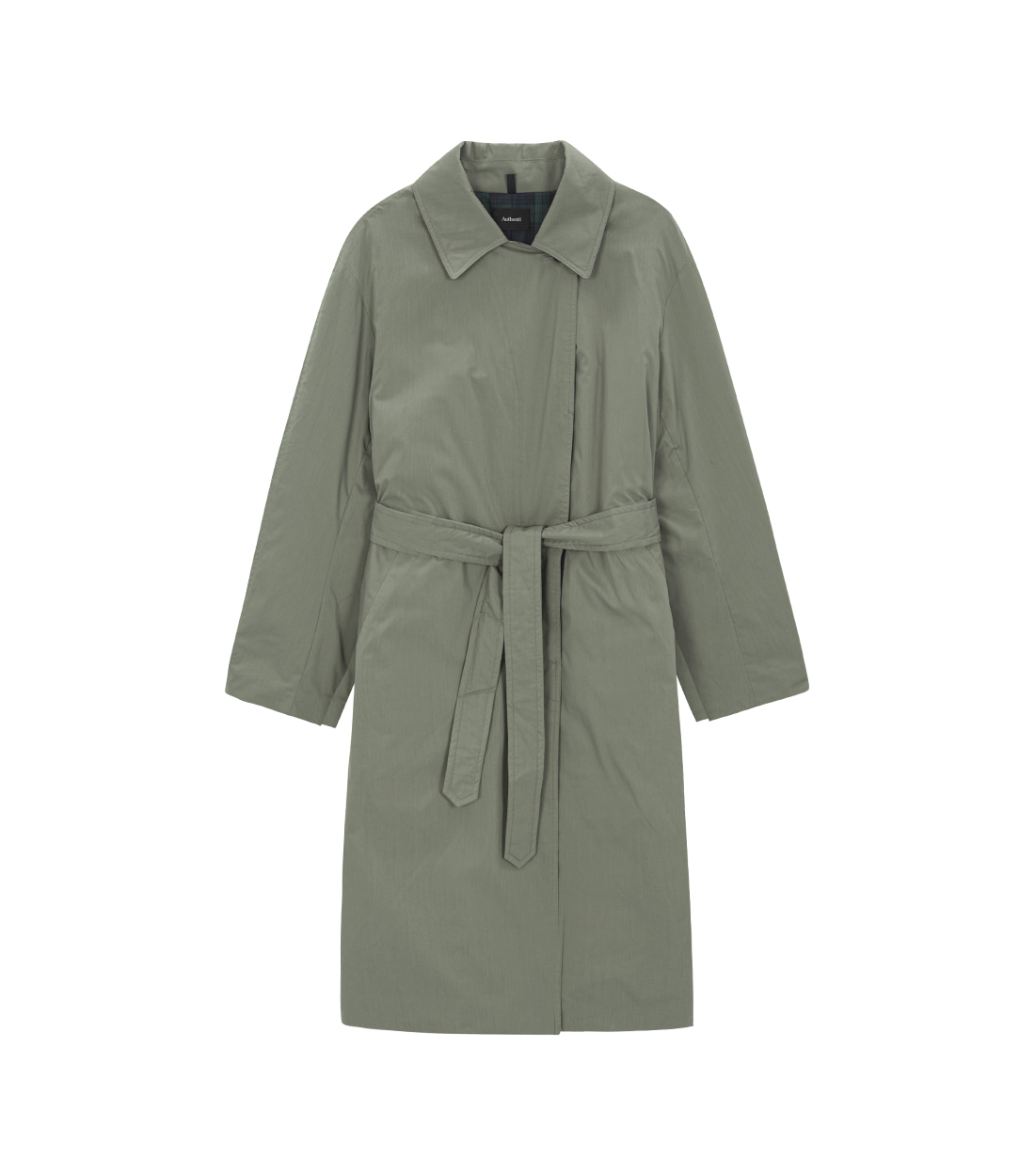 AUTHENTICWARDROBE(어센틱워드로브) 실시간 인기 스타일 LONG TRENCH COAT_KHAKI 온더룩