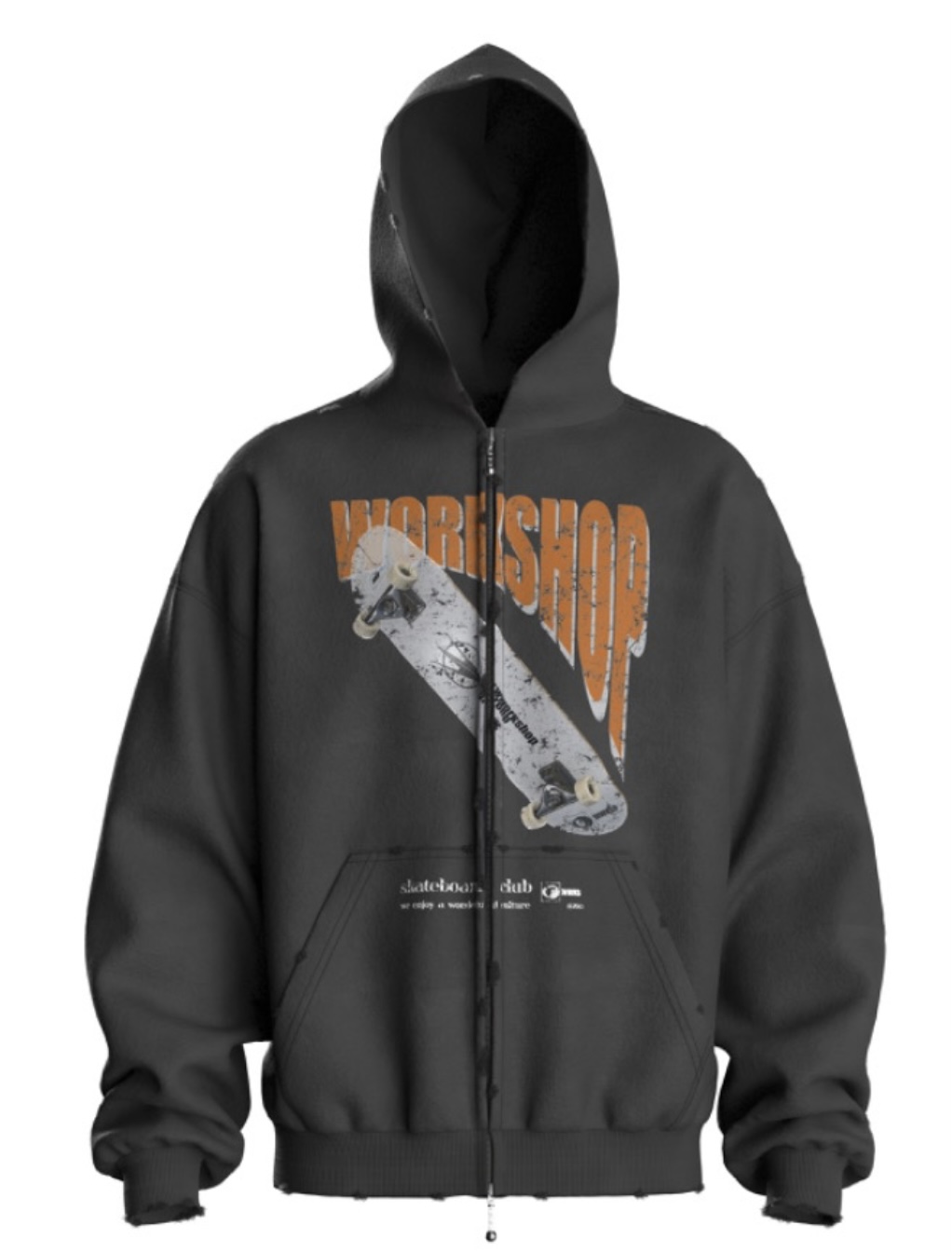 실시간 인기 스타일 SKATEBOARD HOODIE ZIPUP (VINTAGE