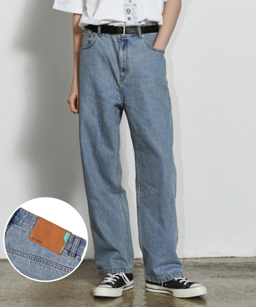 デニム・ジーパン NOT4NERD Card Wallet Wide Denim Pants Deep Blue PT025DB NOT4NERD(낫포너드) | 실시간 인기 스타일 | Card Wallet Wide
