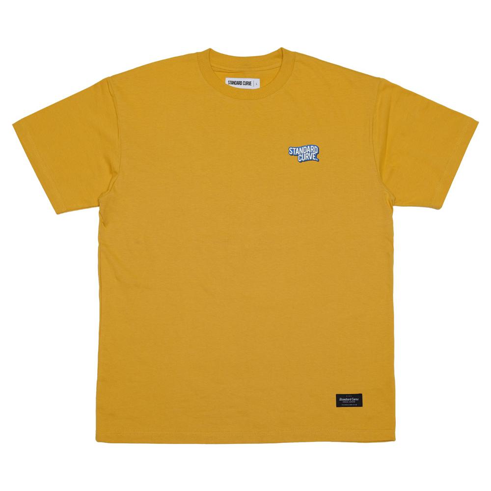 STANDARD CURVE(스탠다드커브) 실시간 인기 스타일 STV. 20 WAVE LOGO TEE MUSTARD 온더룩