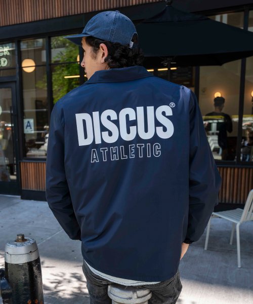 DISCUS ATHLETIC(디스커스 애슬레틱) | 실시간 인기 스타일 | Letter Logo Coach Jacket Navy ...