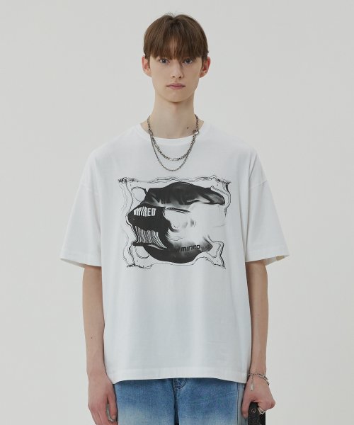 【MAISON MINED】23SS★ COMPACT DISC HALF T MAISON MINED(메종미네드) | 실시간 인기 스타일 | COMPACT DISC