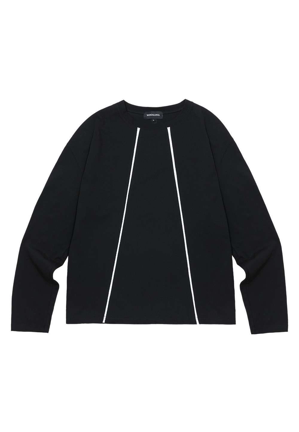 ☆韓国の人気☆【WOOALONG】☆Signature slit point T-shir.t☆ WOOALONG(우알롱) | 실시간 인기 스타일 | Signature slit point