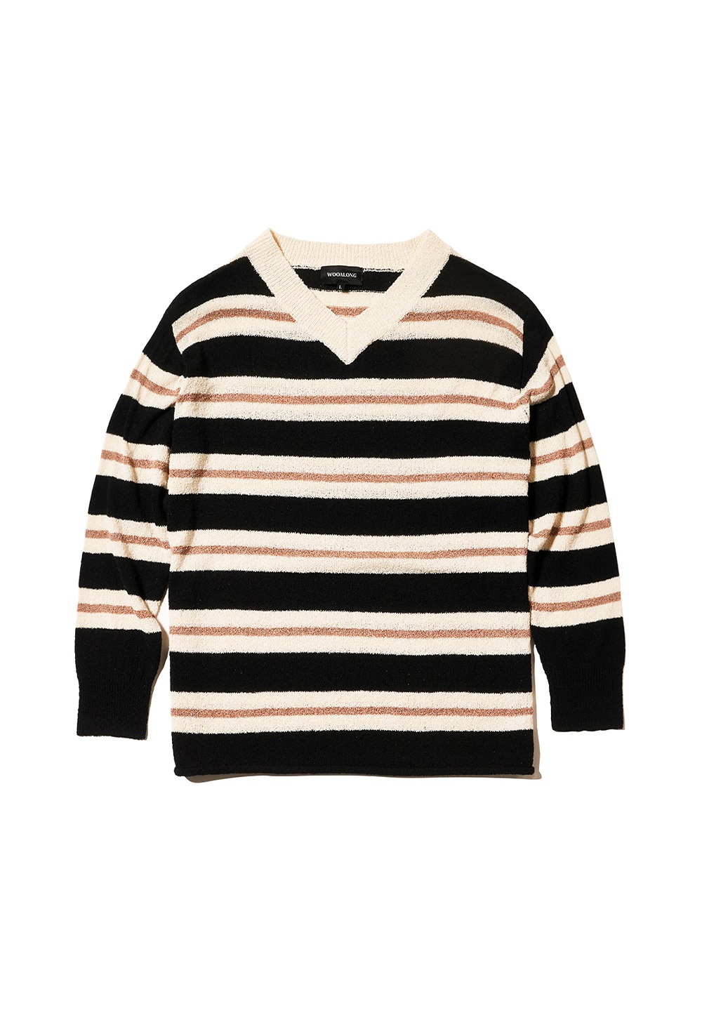 WOOALONG(우알롱) | 실시간 인기 스타일 | Stripe over fit knit