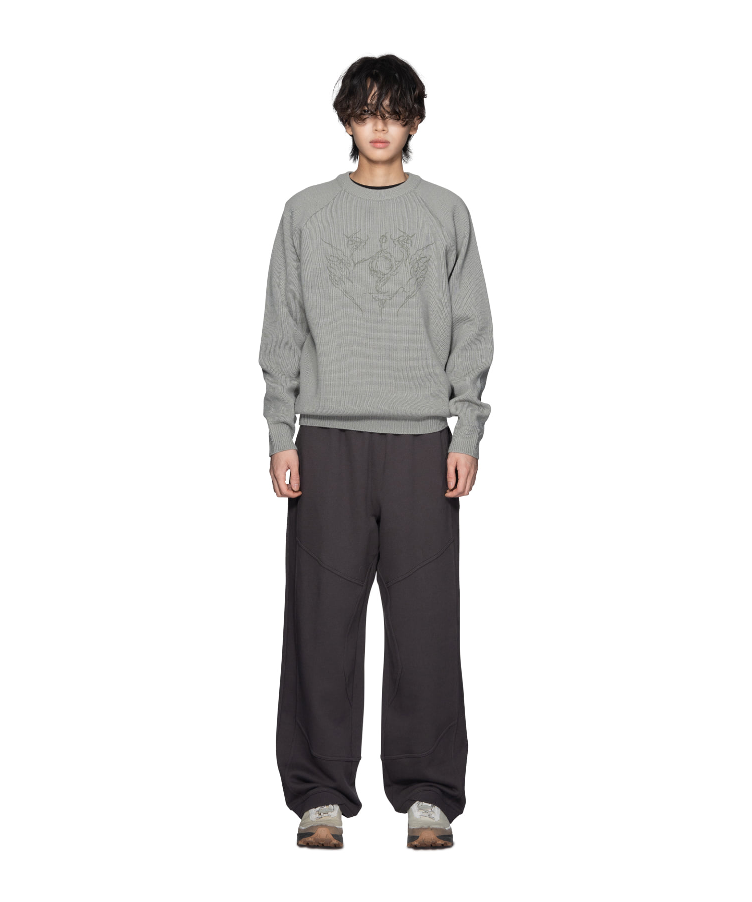 トップス SAN SAN GEAR 23FW PYRO KNIT CHARCOAL SAN SAN GEAR | 산산기어 San San Gear Pyro Knit Charcoal - 23FW 2