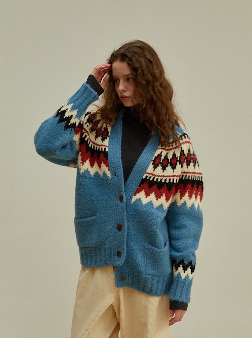 【GREEN BUTTER】ALPACA NORDIC CARDIGAN
