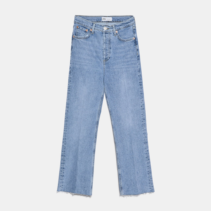 ZARA(자라) 실시간 인기 스타일 JEANS HI RISE TRUMPET 온더룩