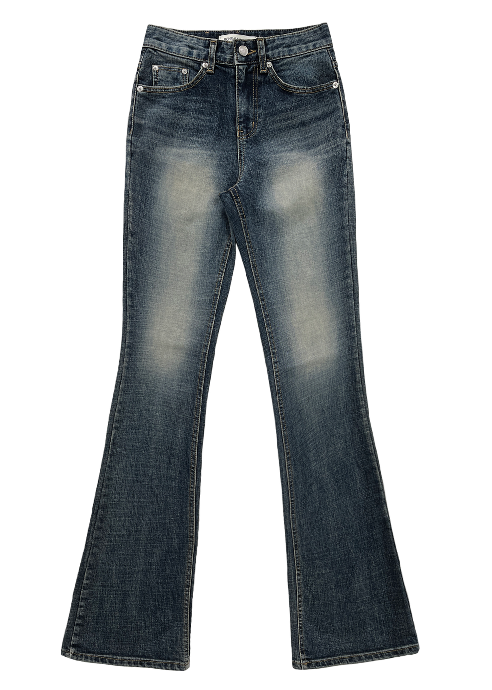 【BOHEMIAN SEOUL】DEEP BLUE WASHING BOOTS CUT DENIM PANTS BOHEMIAN SEOUL】DEEP BLUE WASHING BOOTS CUT DENIM PANTS