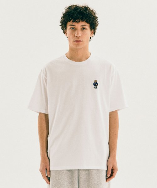☆YALE☆ EMBROIDERY UNIVERSITY DAN TEE WHITE YD01SS1015WH / YALE(예일) | 실시간 인기 스타일 | (23SS) EMBROIDERY