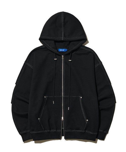 LAYER UNION(레이어 유니온) 실시간 인기 스타일 ST HEAVY COTTON RIVET ZIPUP HOODIE