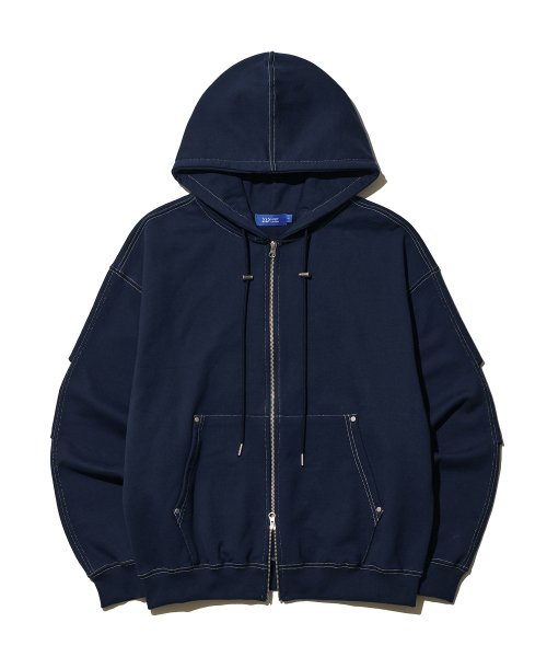LAYER UNION(레이어 유니온) 실시간 인기 스타일 ST HEAVY COTTON RIVET ZIPUP HOODIE