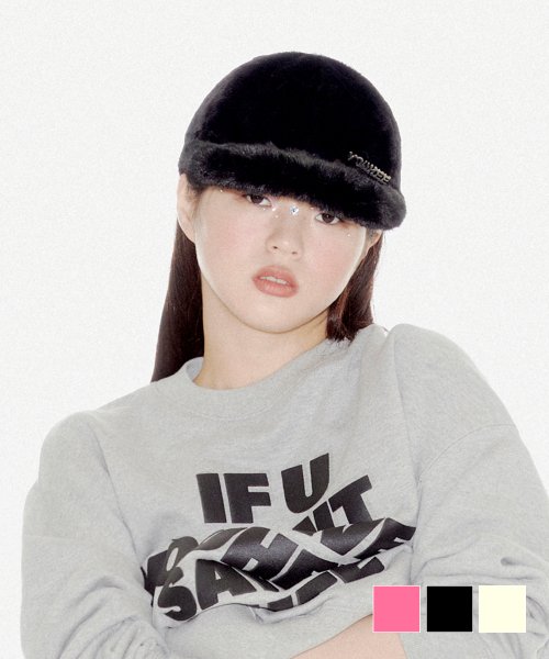★YOUHEE ★3COLORS YOUHEE FUR BALL CAP Youhee(유희) | 실시간 인기 스타일 | 3COLORS YOUHEE FUR BALL