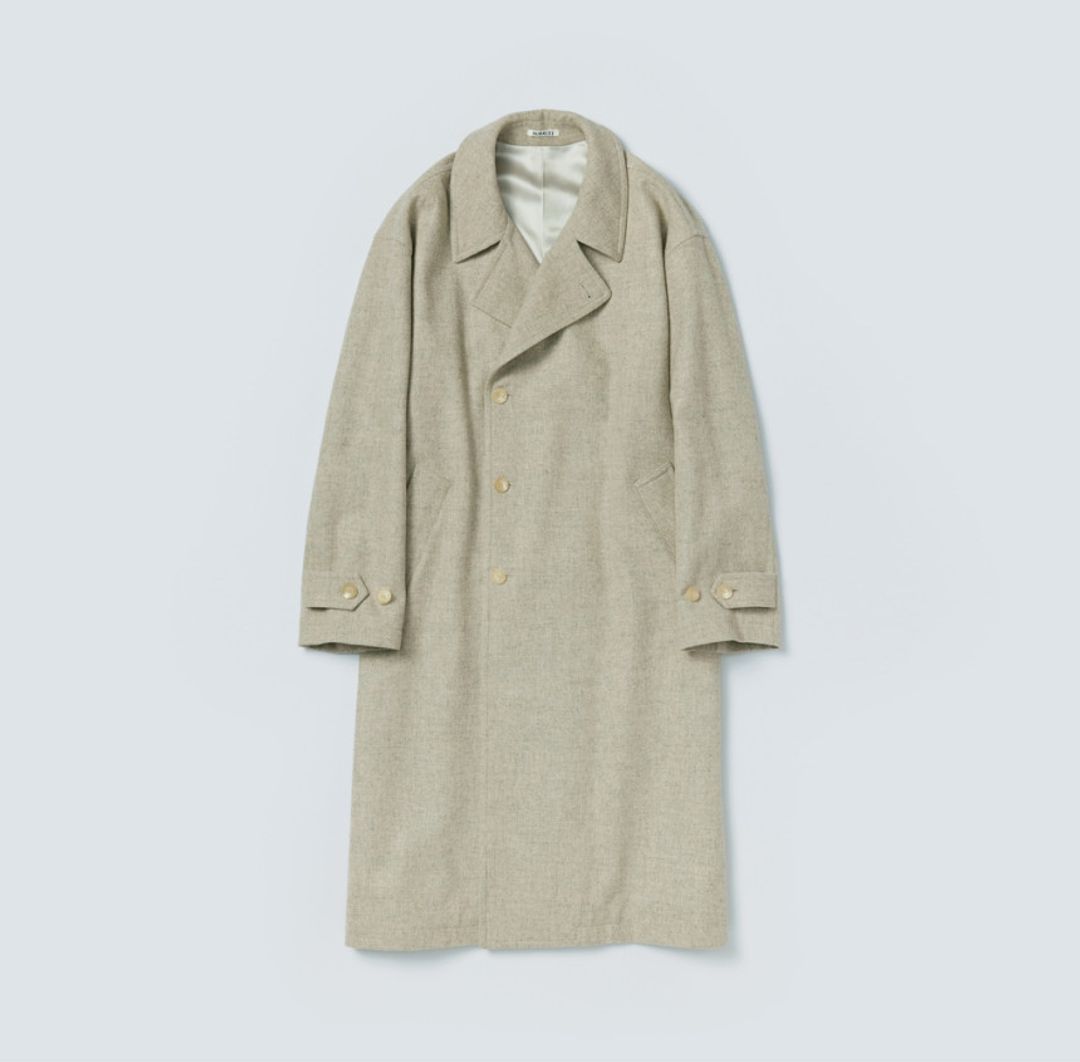 AURALEE-SUPER MILLED SHETLAND WOOL COAT Auralee 25AW SHETLAND WOOL